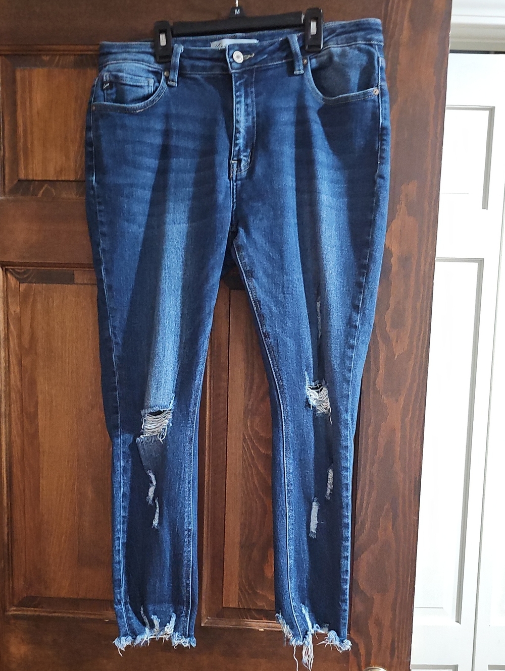 Women's KANCAN for Maurices Distressed Dark Blue Skinny Jeans